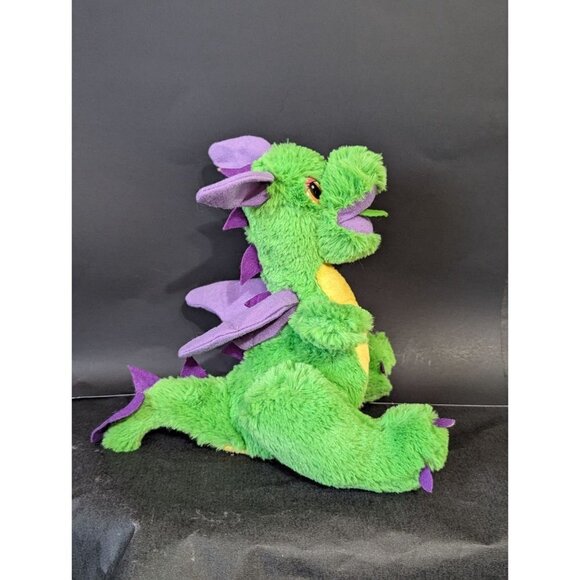 Steven Smith Green Dragon Plush Purple Wings And Ears 8 inch Stuffed Animal Toy - Picture 8 of 9